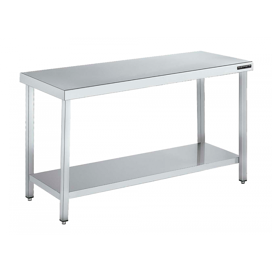 MESA INOX UN ESTANTE FONDO 50